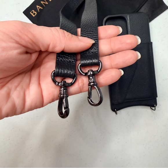 Bandolier Midnight Black Leather iPhone 13 Pro Max Case - Picture 12 of 13